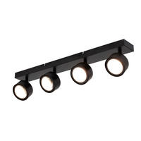 LED-STRAHLER Puk 56/8/10,8 cm   - Schwarz, Design, Metall (56/8/10,8cm) - Novel