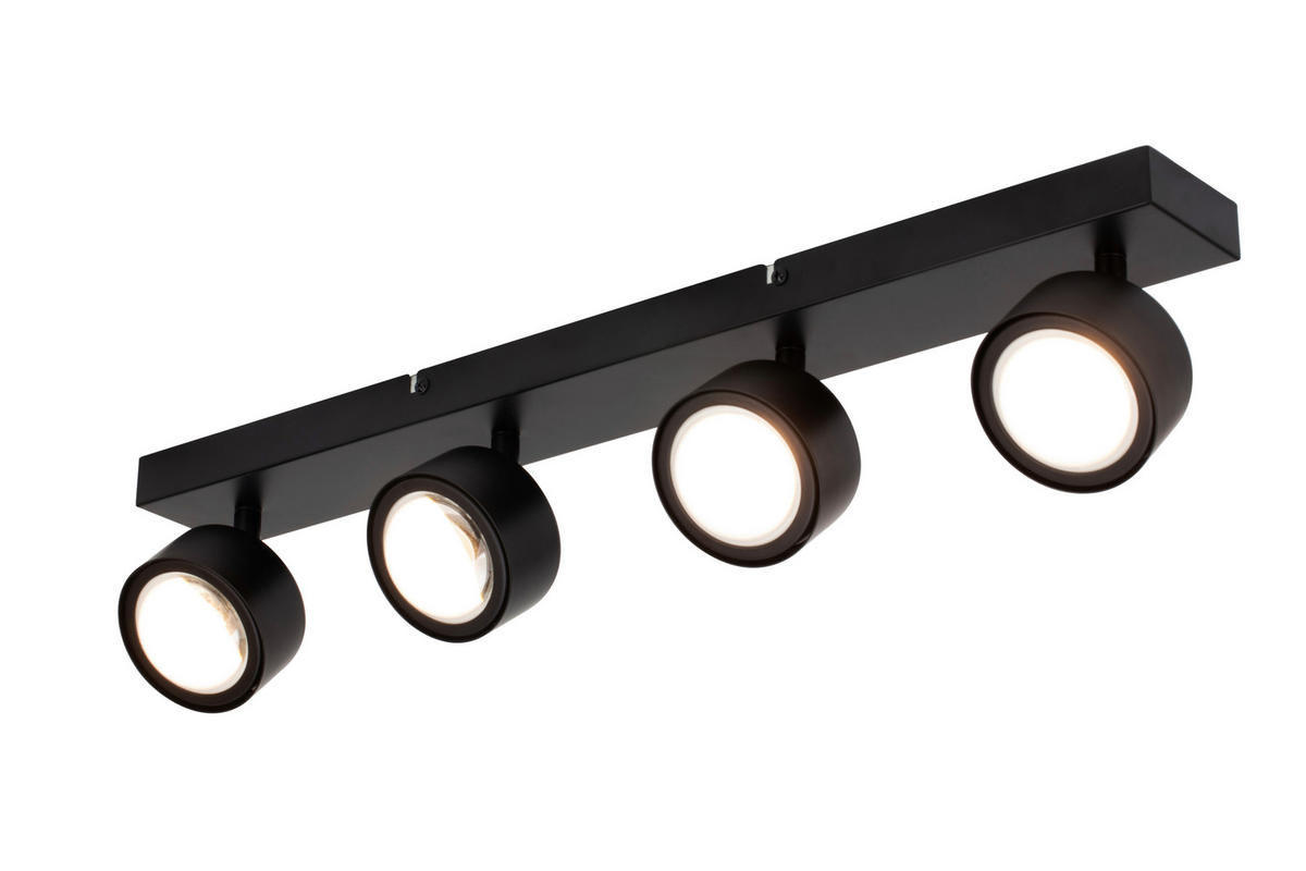 LED-STRAHLER Puk 56/8/10,8 cm   - Schwarz, Design, Metall (56/8/10,8cm) - Novel