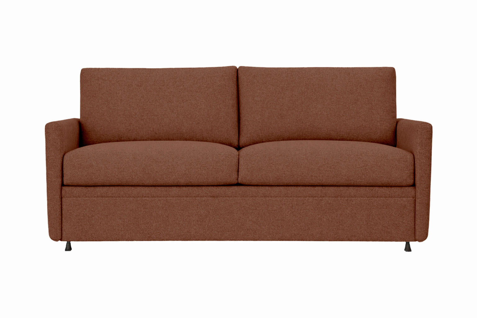 SCHLAFSOFA Chenille Rostfarben  - Rostfarben/Schwarz, Design, Textil (176cm) - Livetastic