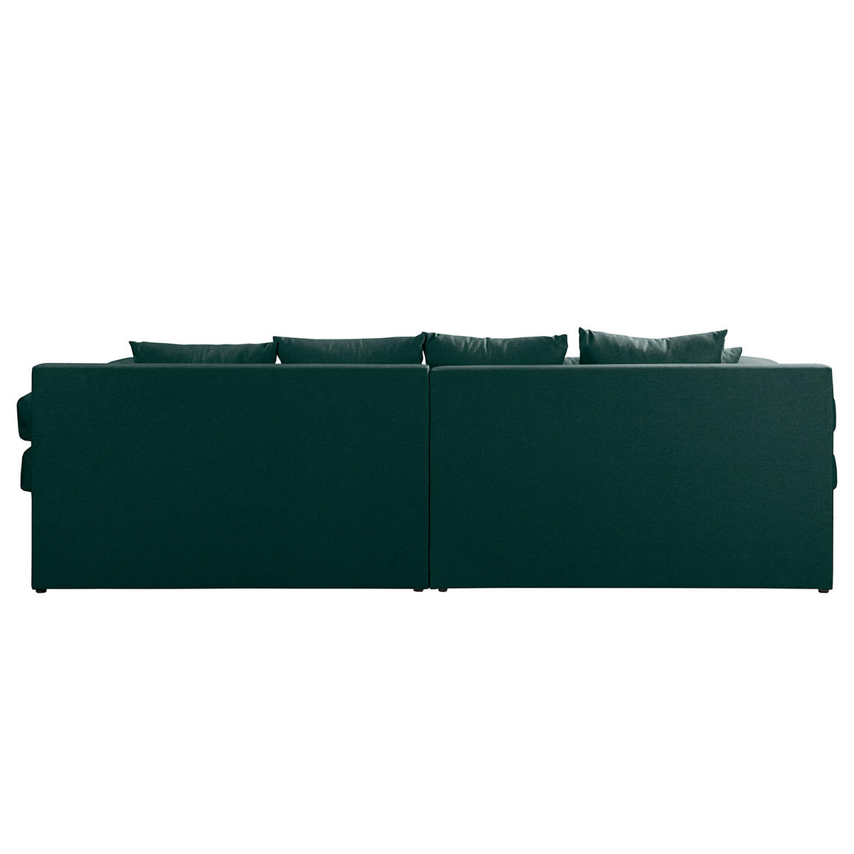 ECKSOFA Naomi in Mikrofaser Petrol Rückenkissen  243/284 cm  - Petrol/Schwarz, Design, Kunststoff/Textil (243/284cm) - P & B