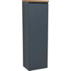 MIDISCHRANK 40/131/33 cm  - Graublau/Eichefarben, KONVENTIONELL, Glas/Holzwerkstoff (40/131/33cm) - b-collection