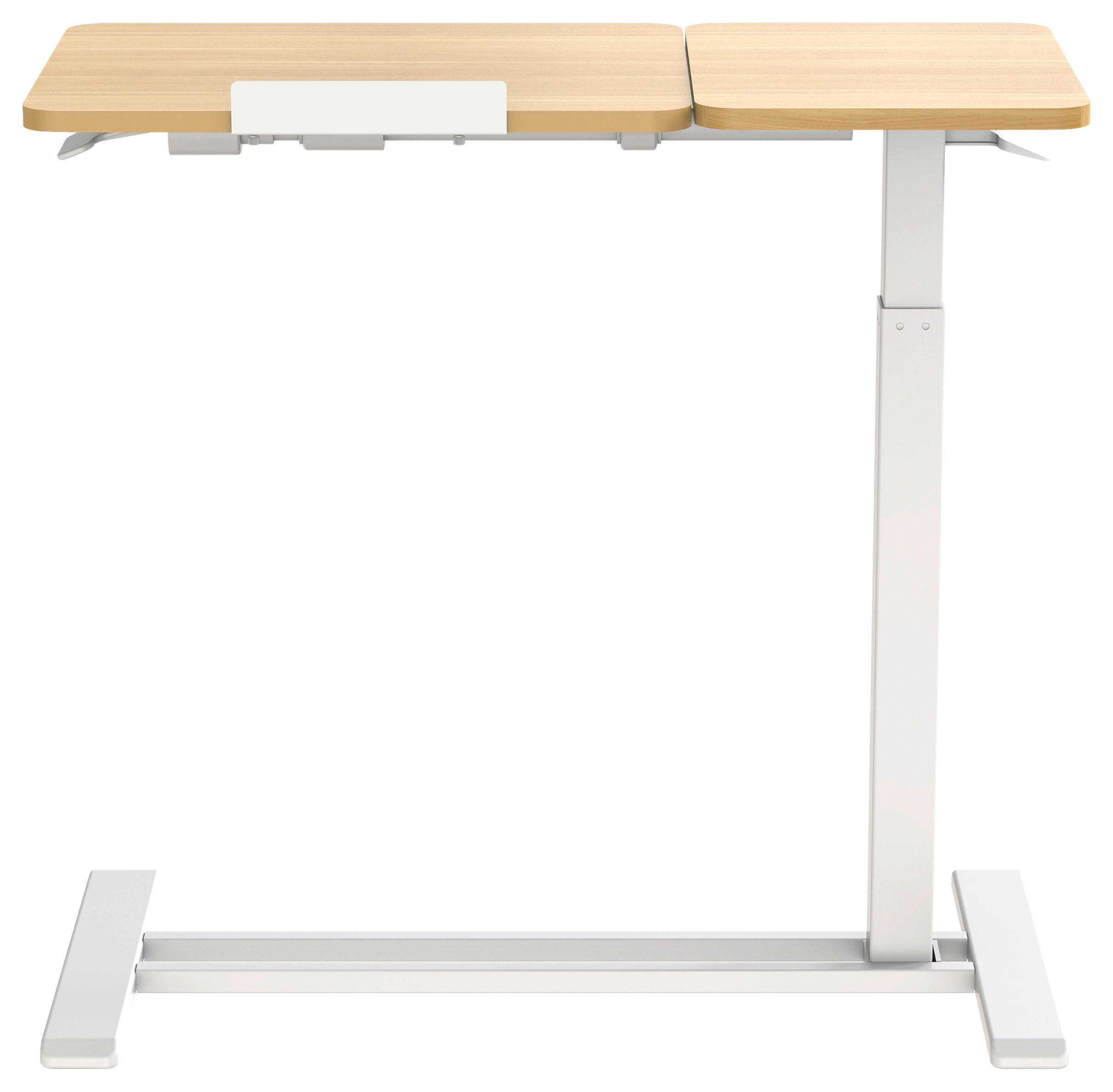 LAPTOPTISCH  Weiß, Eichefarben Gasdruckfeder höhenverstellbar  - Eichefarben/Weiß, MODERN, Holzwerkstoff/Kunststoff (78/65,5/105/38cm) - MID.YOU