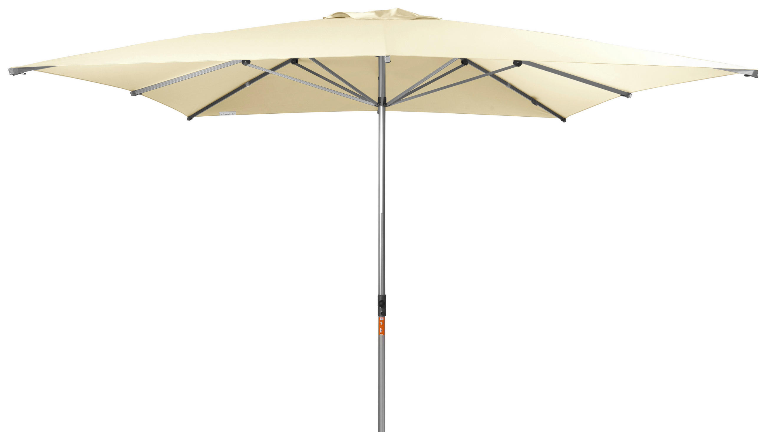 SONNENSCHIRM 350X350 cm Naturfarben  - Silberfarben/Naturfarben, Basics, Textil/Metall (350/350cm) - Doppler