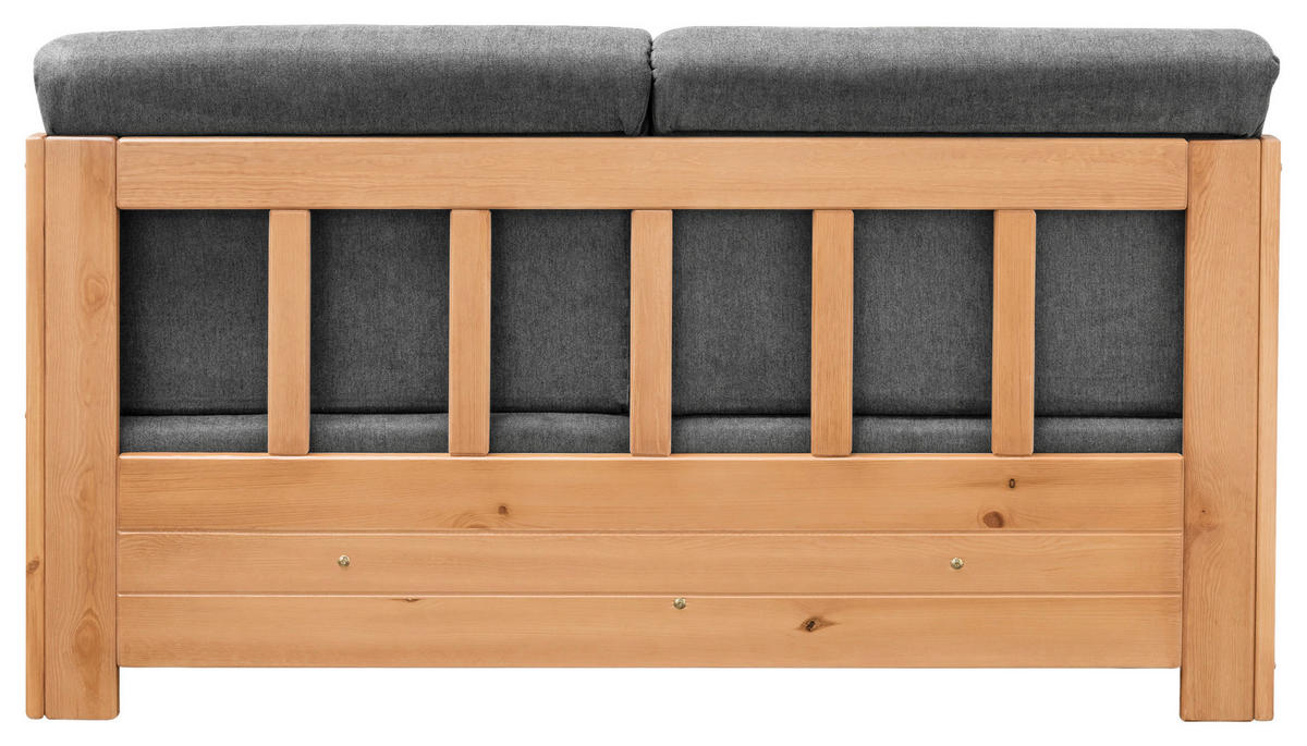 SCHLAFSOFA Textil Anthrazit, Kieferfarben  - Anthrazit/Kieferfarben, Konventionell, Holz/Textil (154/88/90cm) - Livetastic