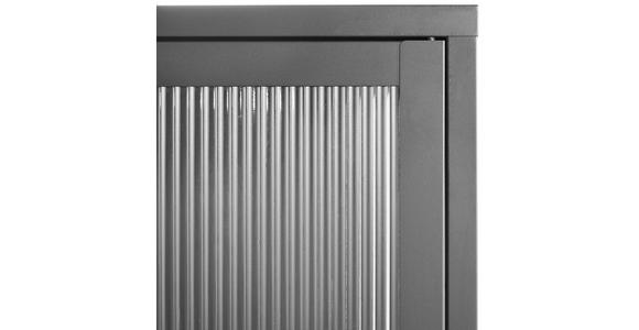 VITRINE in Schwarz - Schwarz, Trend, Glas/Metall (80/180/35cm) - Xora