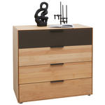 KOMMODE  in 91,5/84,7/44,2 cm  - Dunkelbraun/Erlefarben, Natur, Glas/Holz (91,5/84,7/44,2cm) - Valnatura