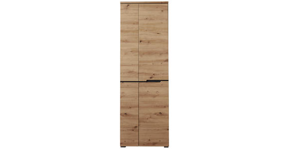 GARDEROBENSCHRANK 65/198/38 cm - Eichefarben/Graphitfarben, Design, Holzwerkstoff (65/198/38cm) - Voleo