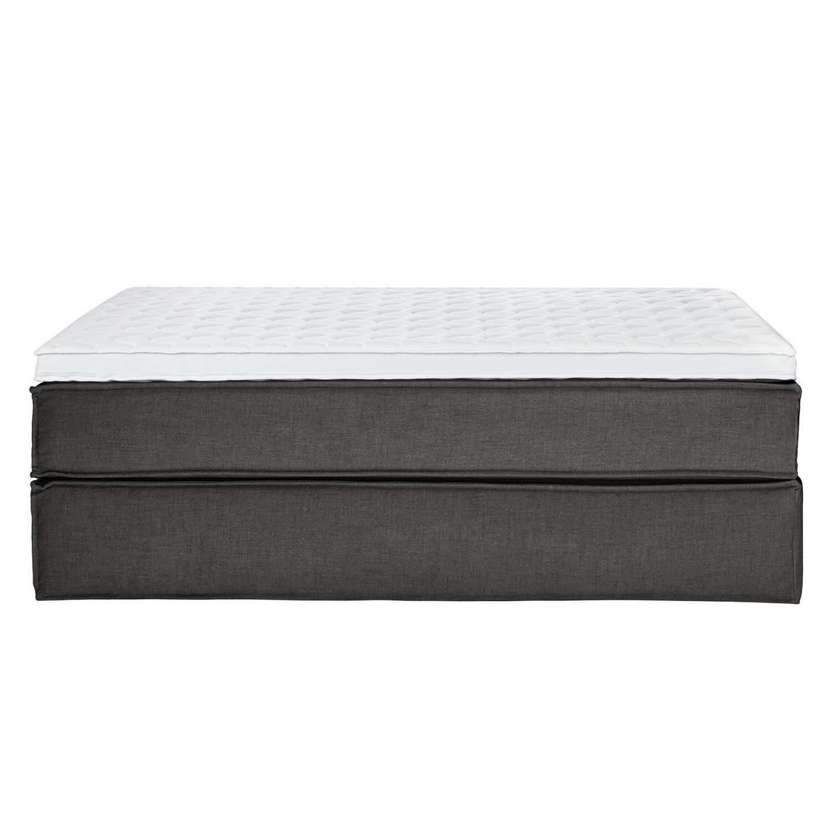 BOXSPRINGBETT 140/200 cm  in Anthrazit  - Anthrazit/Schwarz, Design, Textil (140/200cm) - home24