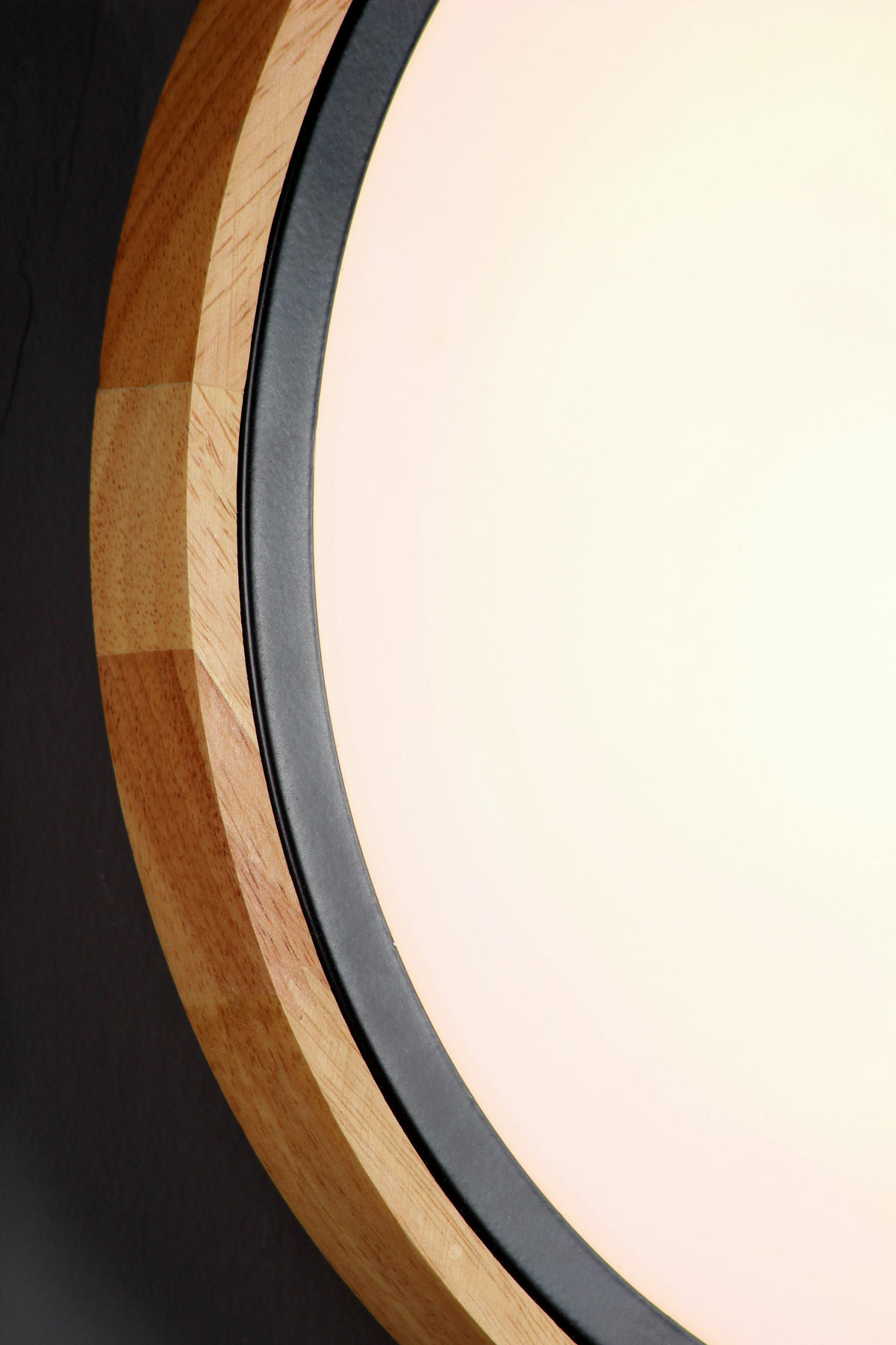 LED-WANDLEUCHTE Solstar 30,7/9 cm   - Buchefarben/Schwarz, Natur, Holz/Kunststoff (30,7/9cm)