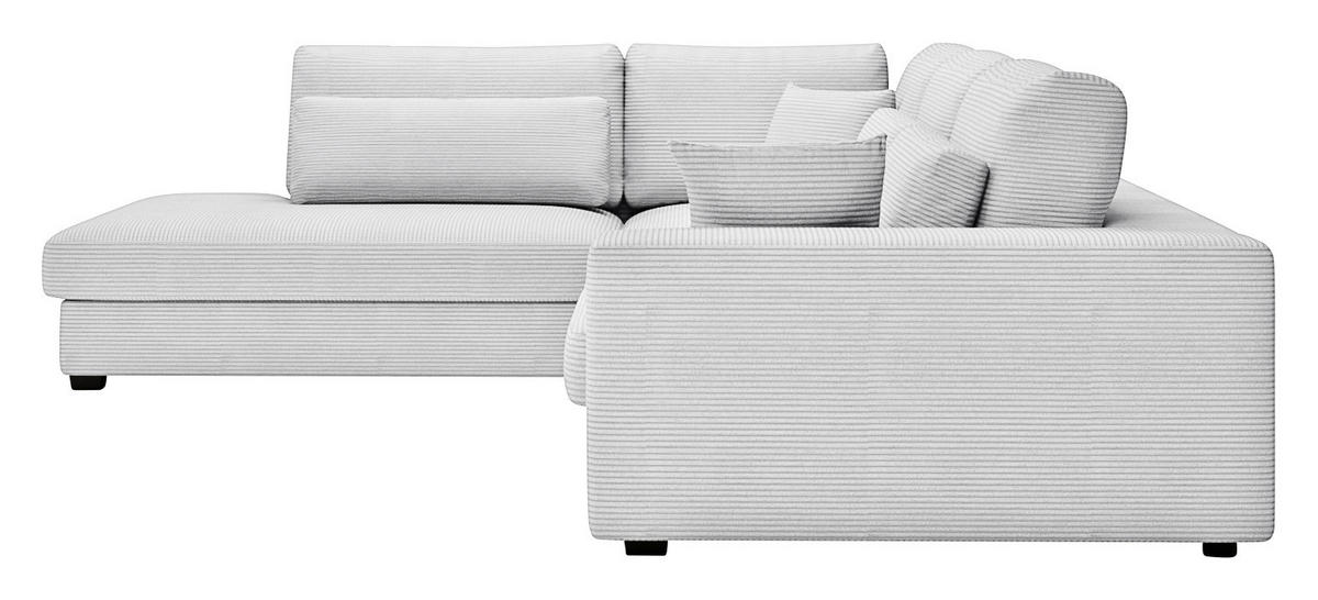 ECKSOFA Hellgrau Cord  - Hellgrau/Schwarz, KONVENTIONELL, Kunststoff/Textil (250/314cm) - Carryhome