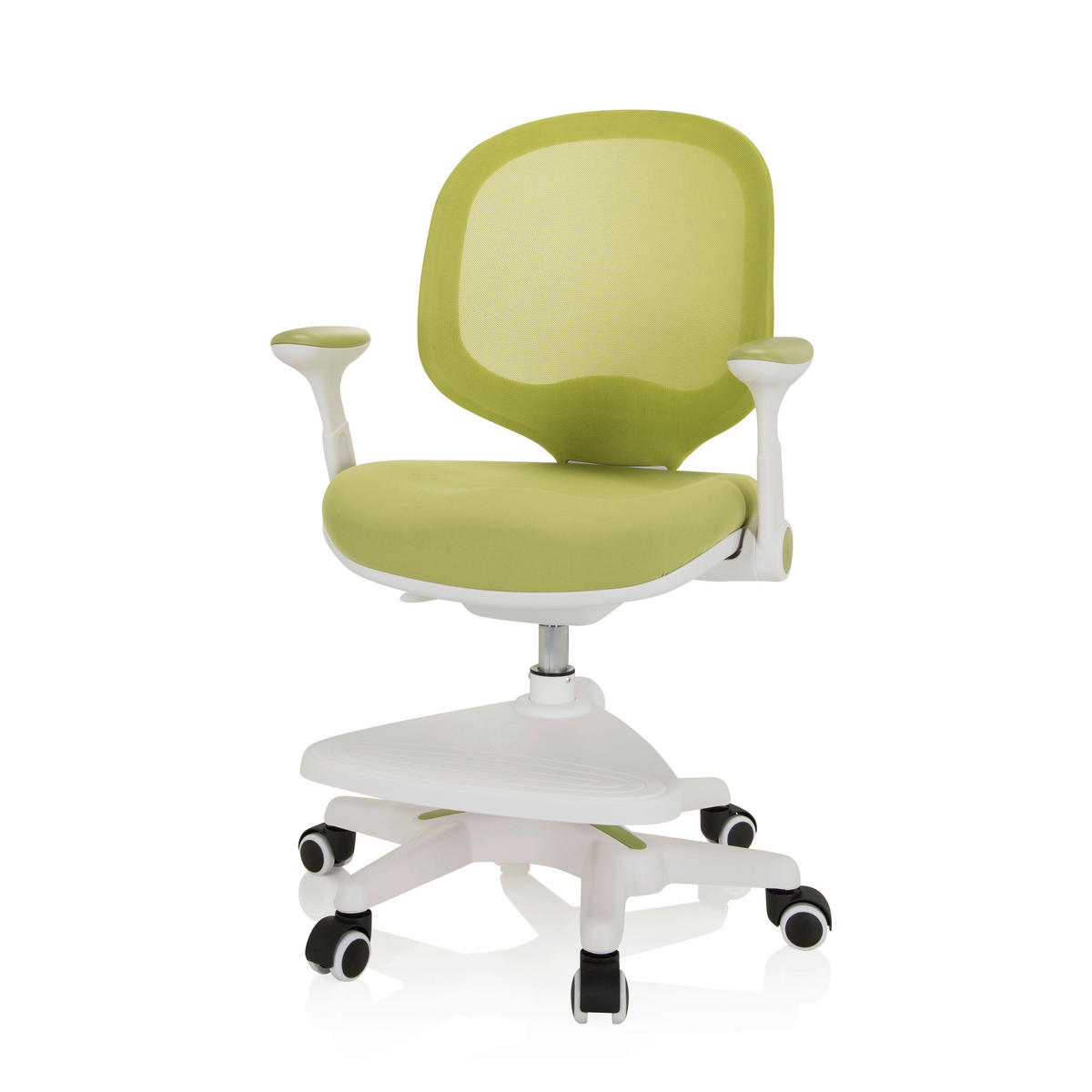 JUGENDDREHSTUHL Netzbespannung Weiß, Hellgrün  - Weiß/Hellgrün, MODERN, Kunststoff/Textil (56/89/52cm) - MID.YOU