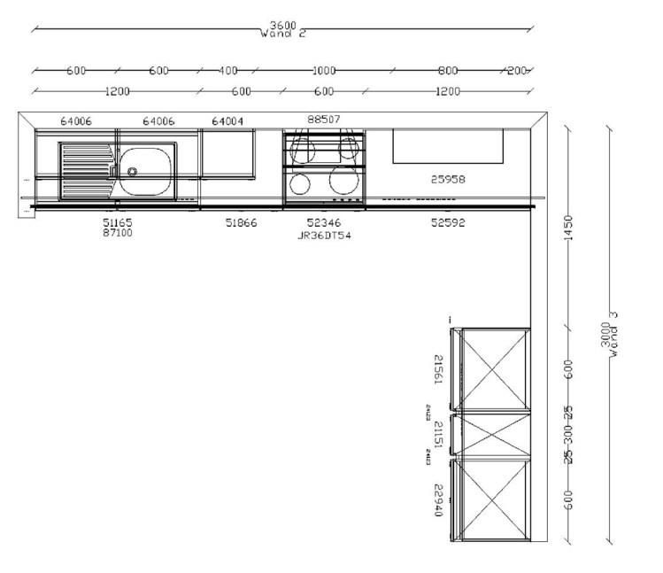EINBAUKÜCHE   - Eichefarben/Graphitfarben, Design, Holzwerkstoff/Metall (320/155cm) - Nobilia