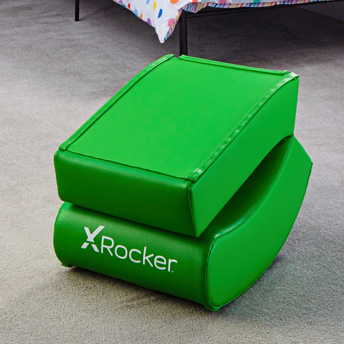 HERNÉ KRESLO, zelená - zelená, Modern, koža/kompozitné drevo (41/65/84,5cm) - X Rocker