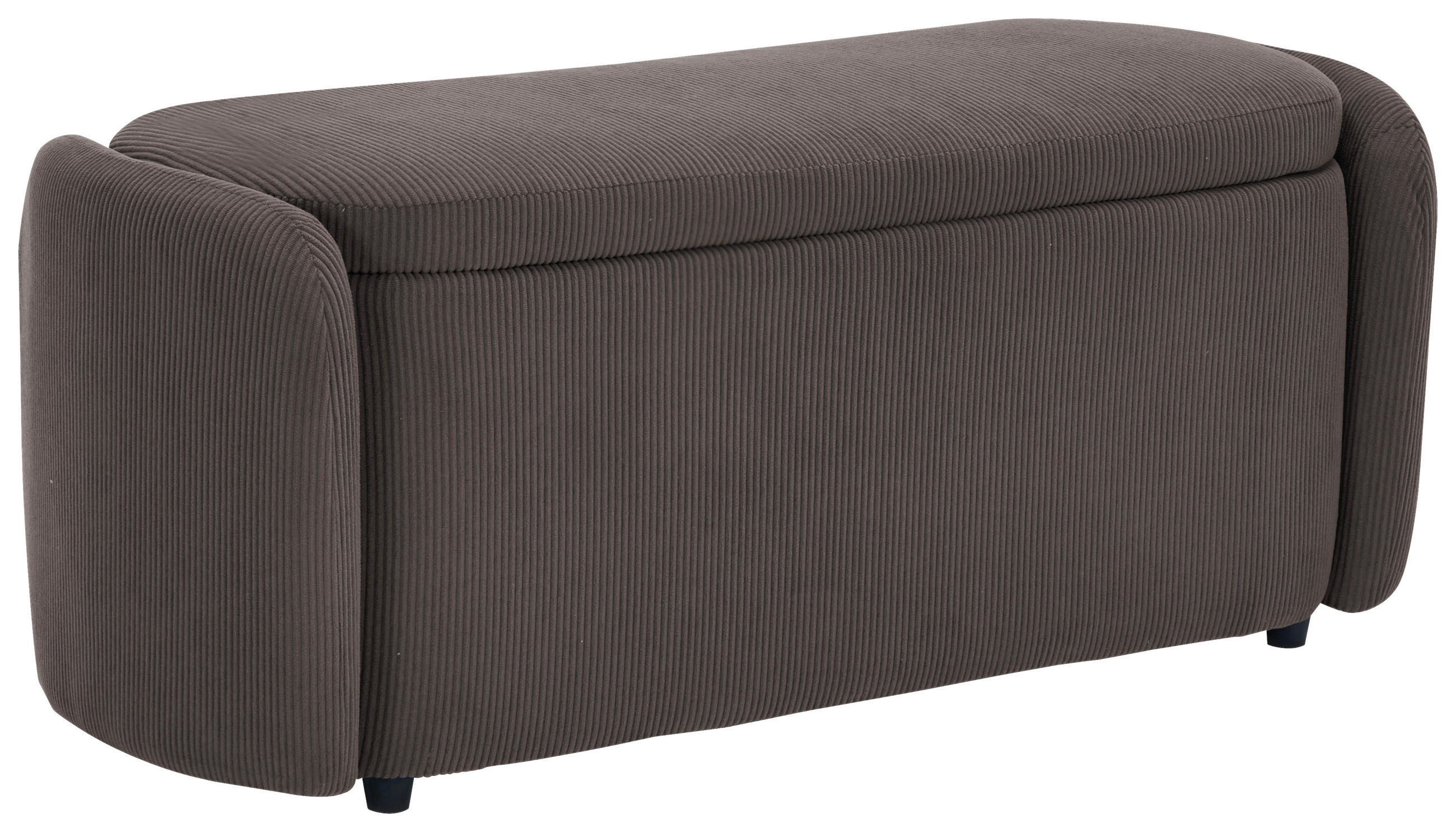 HOCKERBANK in Textil Taupe  - Taupe/Schwarz, Design, Kunststoff/Textil (114/47/42cm) - P & B
