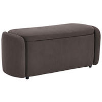 HOCKERBANK in Textil Taupe  - Taupe/Schwarz, Design, Kunststoff/Textil (114/47/42cm) - P & B