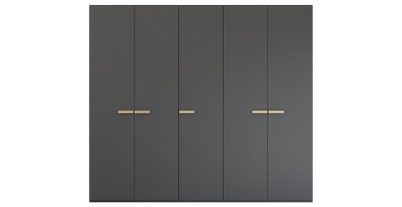 DREHTÜRENSCHRANK 251/235/60 cm 5-türig Graphitfarben - Graphitfarben, Trend, Holz/Holzwerkstoff (251/235/60cm) - Novel
