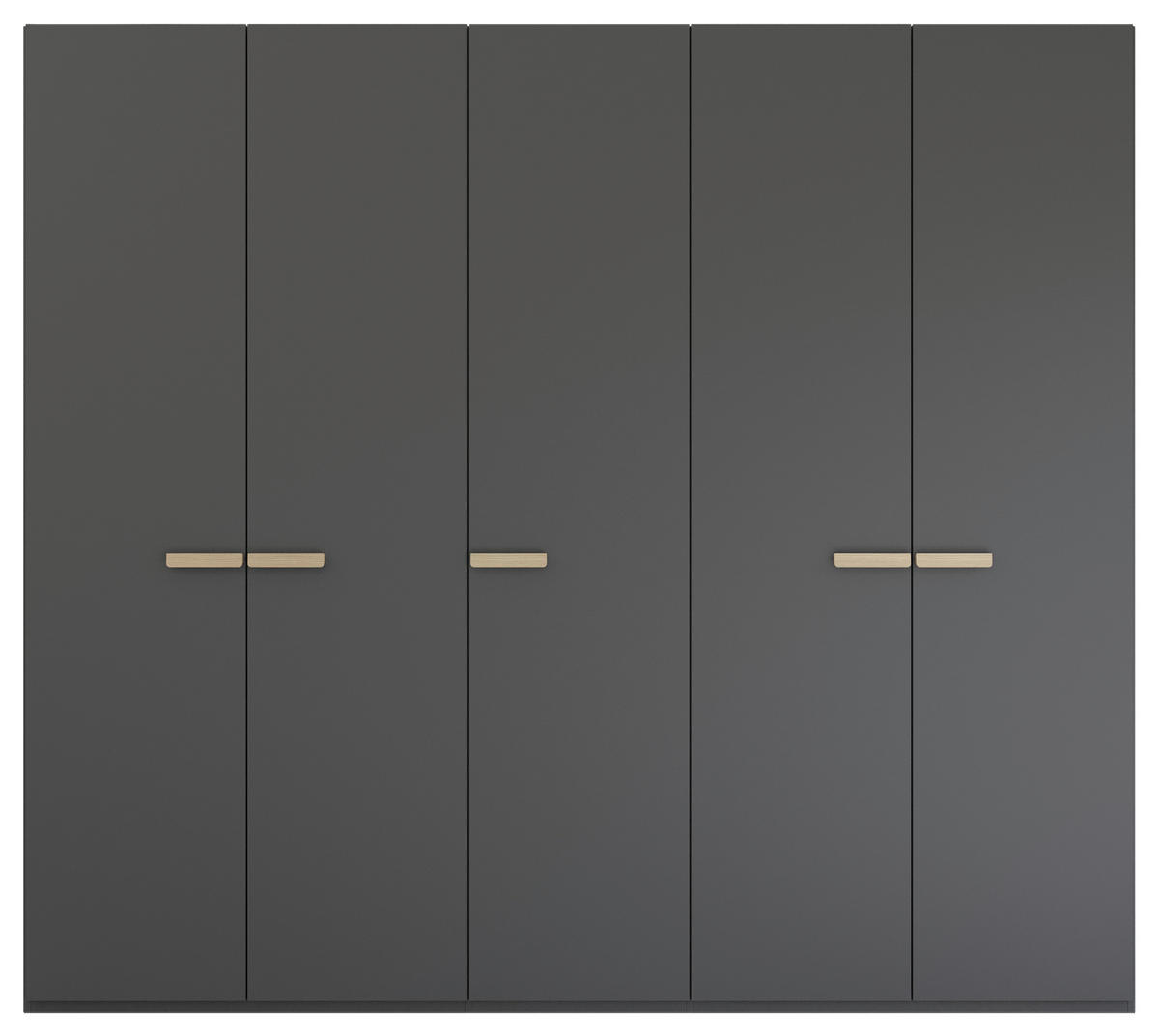 DREHTÜRENSCHRANK 251/235/60 cm 5-türig Graphitfarben  - Graphitfarben, Trend, Holz/Holzwerkstoff (251/235/60cm) - Novel