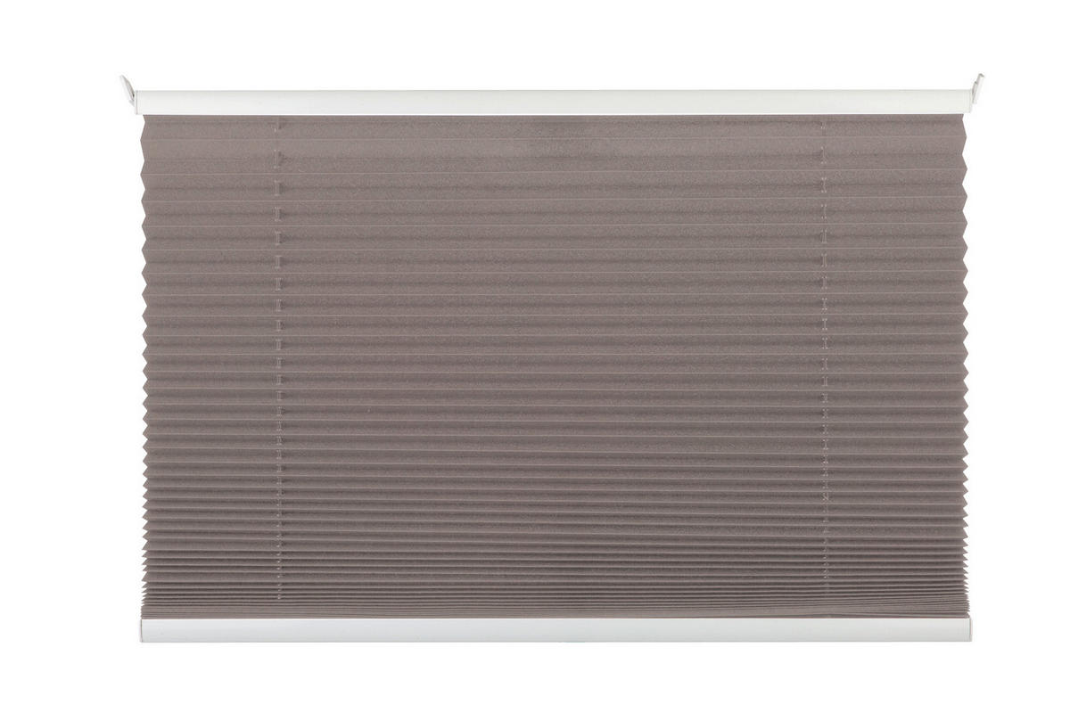 PLISSEE  halbtransparent   60/130 cm   - Taupe, Design, Textil (60/130cm)