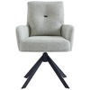 ARMLEHNSTUHL  in Eisen Webstoff  - Beige/Schwarz, Design, Textil/Metall (60,5/88/67cm) - Novel
