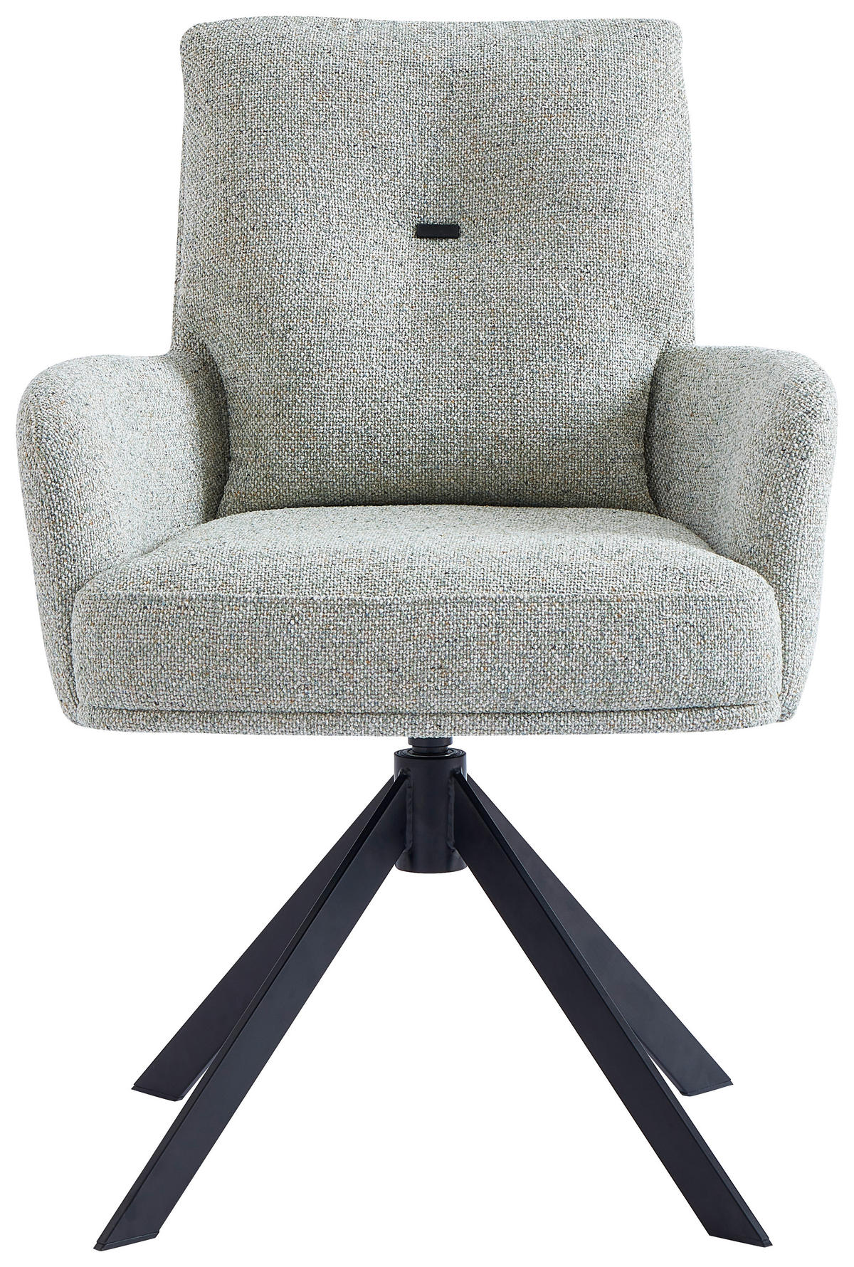 SCAUN CU BRAțE in negru, bej, verde  - bej/verde, Design, metal/textil (60,5/88/67cm) - Novel