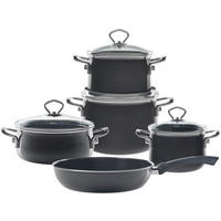KOCHTOPFSET Black Magic 5-teilig  - Basics, Glas/Metall - Kelomat