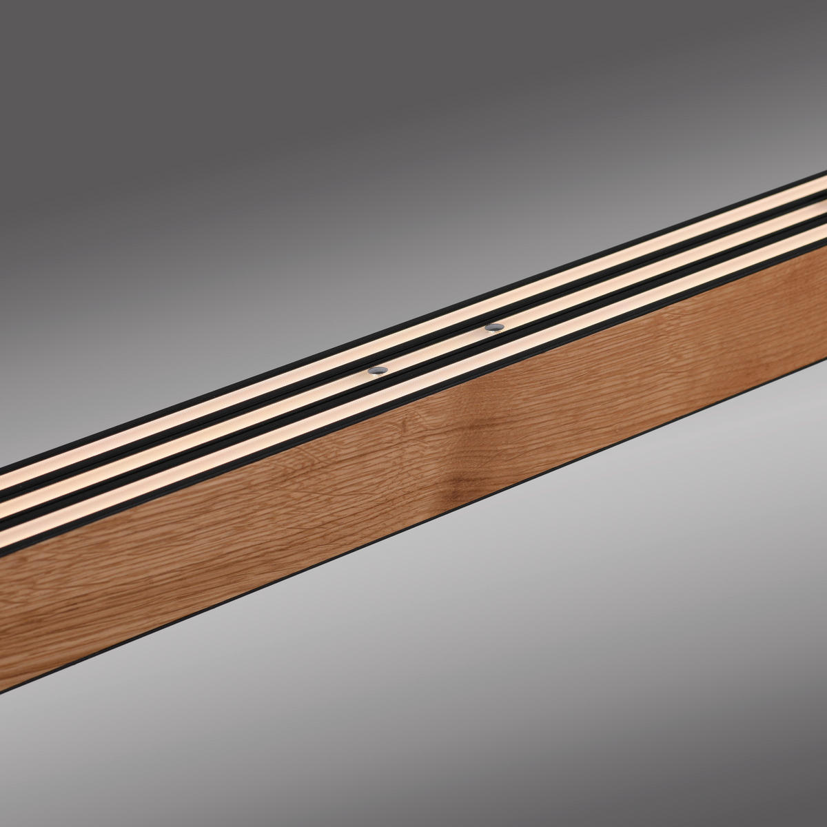 LED-HÄNGELEUCHTE Adriana Square 179/5,8/180 cm  - Eichefarben/Schwarz, Natur, Holz/Metall (179/5,8/180cm) - Paul Neuhaus