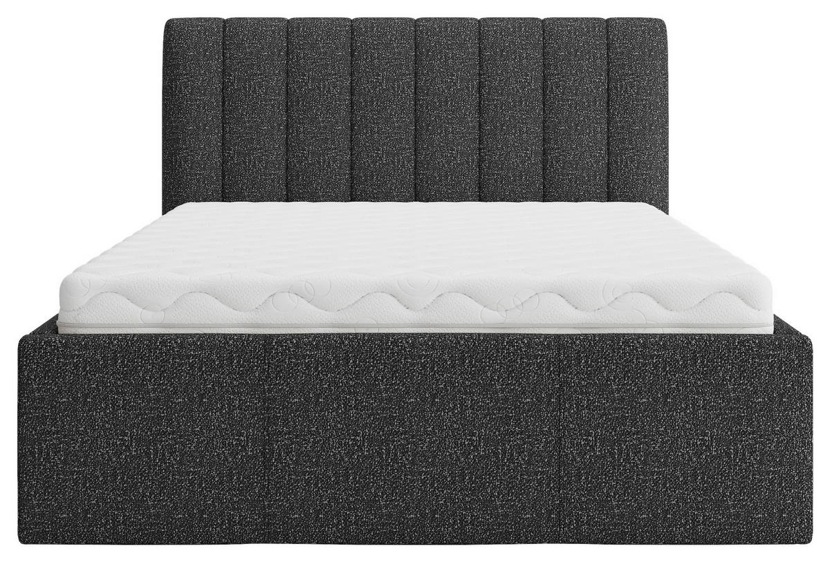 STOPPAD SÄNG 160/200 cm  i antracit  - antracit, Trend, trä/textil (160/200cm) - Best Price
