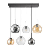 HÄNGELEUCHTE Amelie 97,5/42,5/150 cm   - Klar/Bernsteinfarben, Basics, Glas/Metall (97,5/42,5/150cm) - Novel