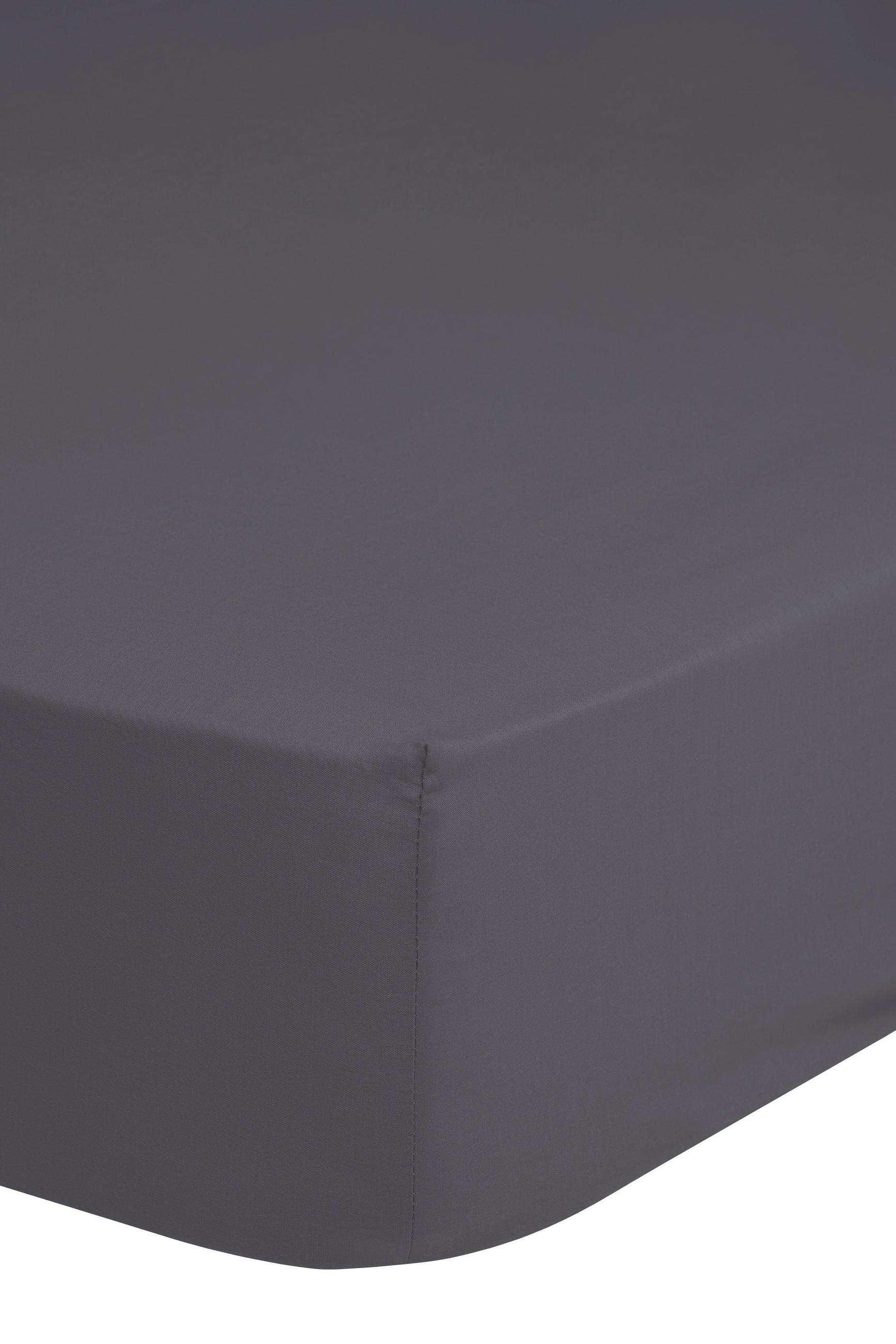 SPANNBETTTUCH Hip Satin 180/220 cm  - Anthrazit, Basics, Textil (180/220cm) - MID.YOU