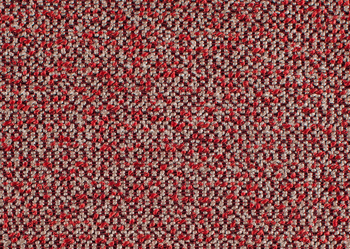 SESSEL in Flachgewebe Rot  - Edelstahlfarben/Eichefarben, Design, Holz/Textil (76/105/87cm) - Koinor