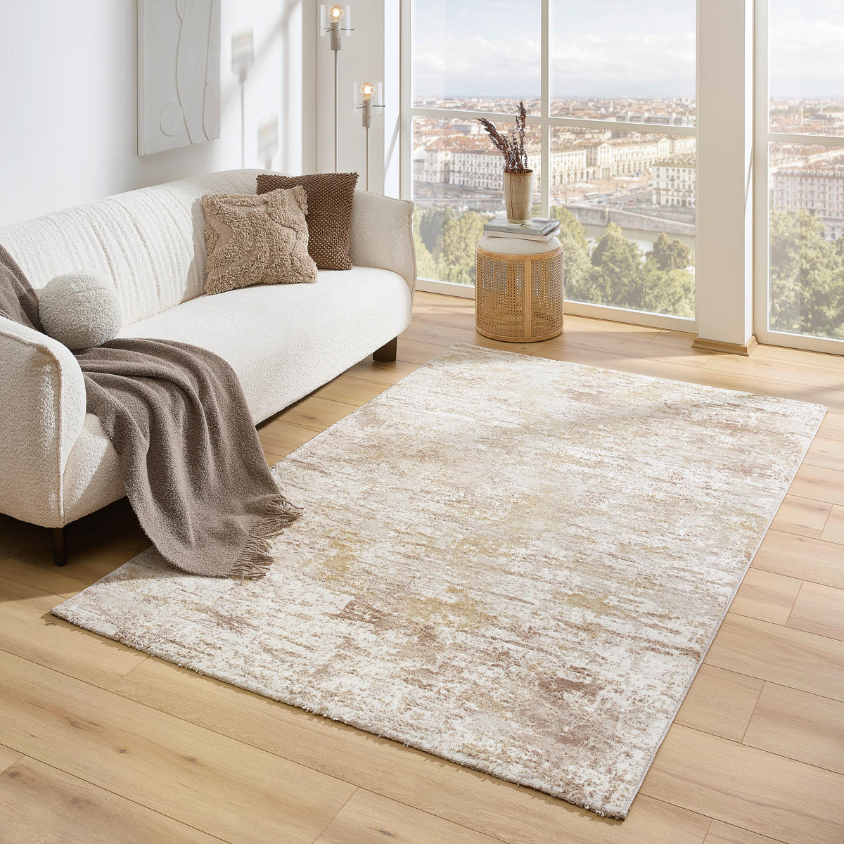 WEBTEPPICH 80/150 cm Esprit Goldfarben, Beige  - Beige/Goldfarben, Design, Textil (80/150cm) - Esprit