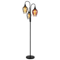 STEHLEUCHTE - Klar/Chromfarben, Design, Glas/Metall (43/165cm) - Globo