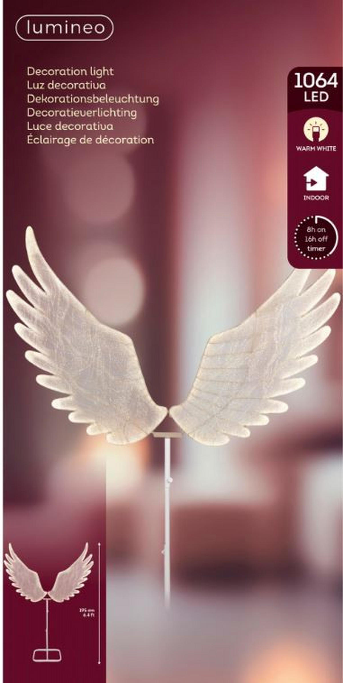 ANĐEO DEKORATIVNI - bijela, Basics, metal/plastika (148/164/38cm) - X-Mas
