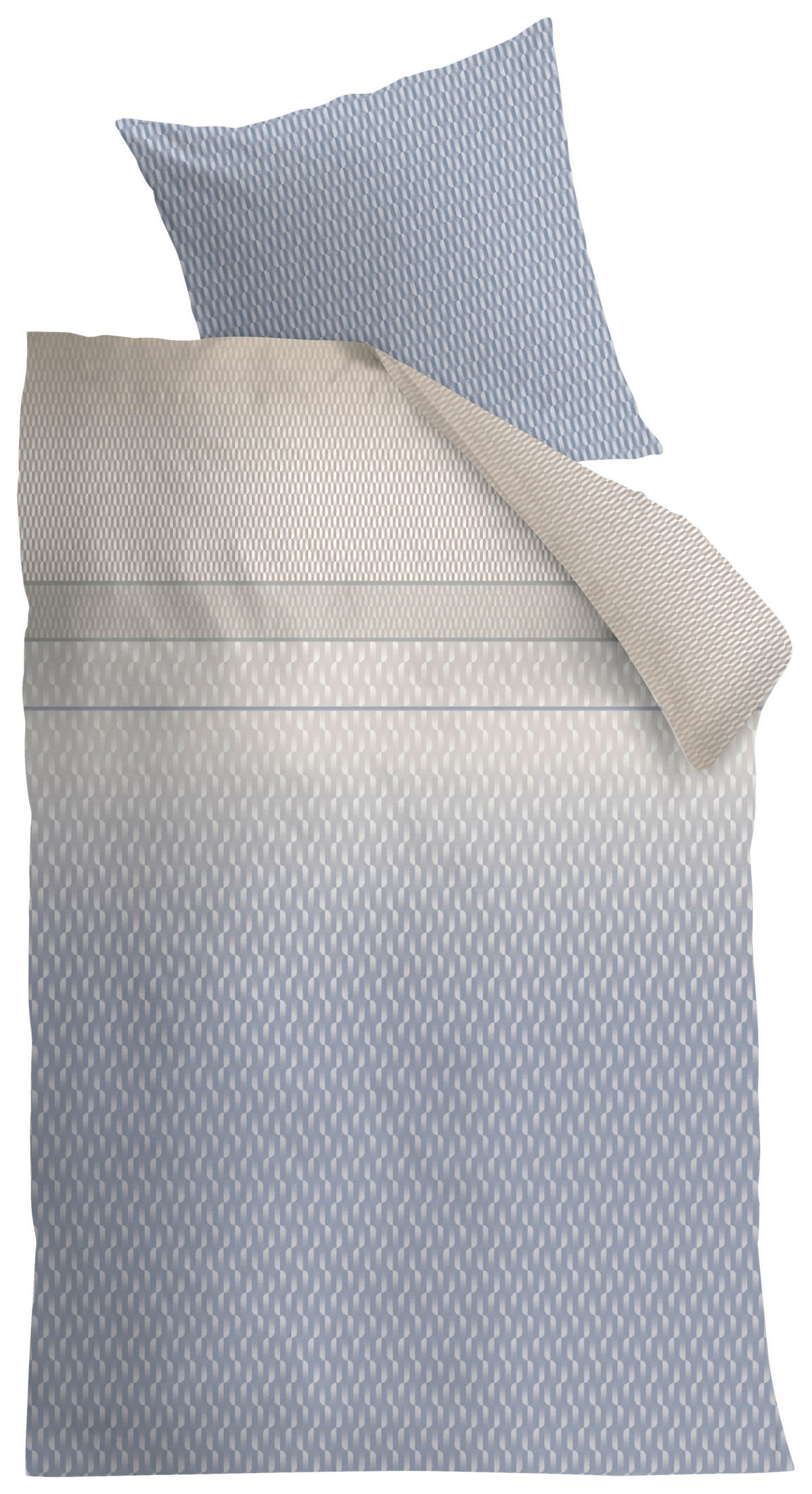 BETTWÄSCHE Naleen Satin 160/210 cm  - Blau, Basics, Textil (160/210cm) - Novel