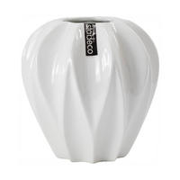 VÁZA, keramika, 15 cm - vysoce lesklá bílá, Basics, keramika (15/15cm)