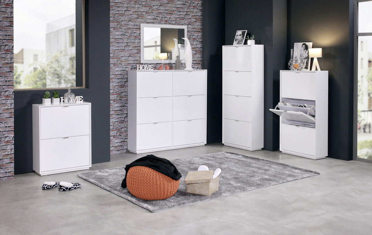 ORMAR ZA OBUĆU  bijela  drvni materijal     - bijela, Design, drvni materijal (65/84/25cm) - Xora