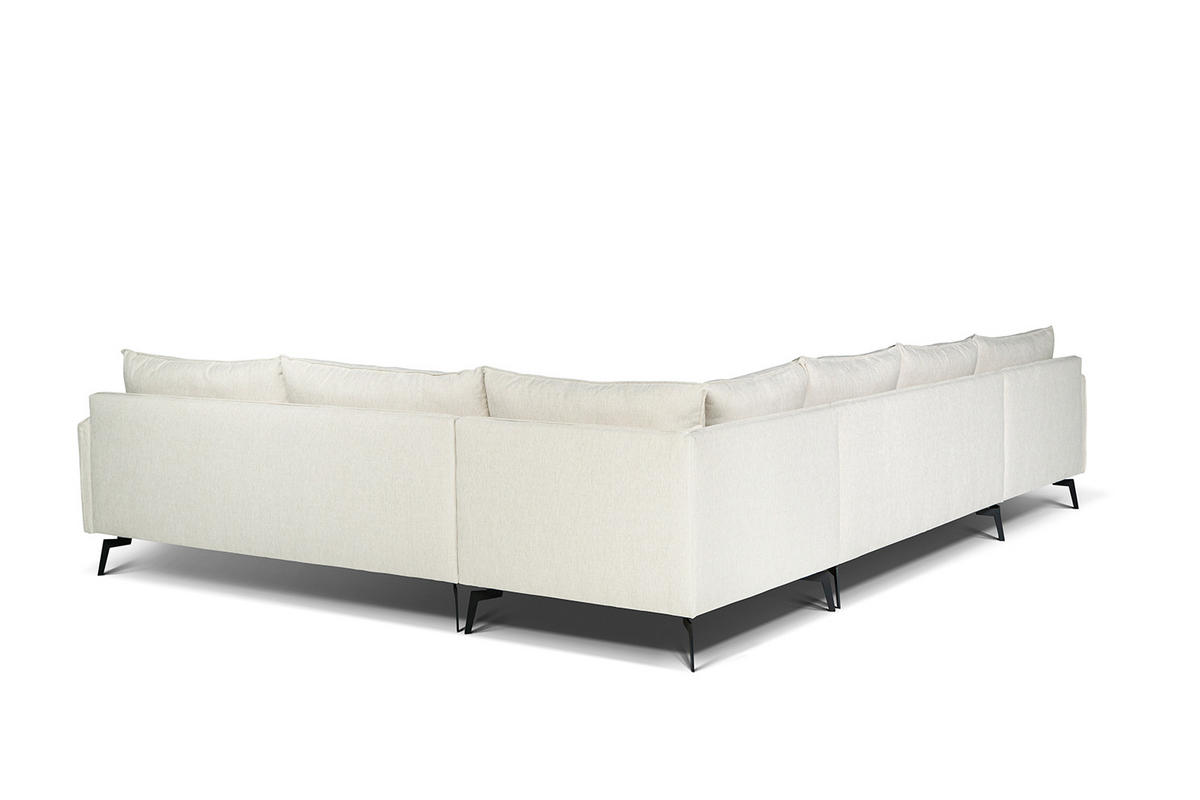 SOFFA i beige  - beige/svart, Klassisk, metall/trä (384/90/324/160cm) - Best Price