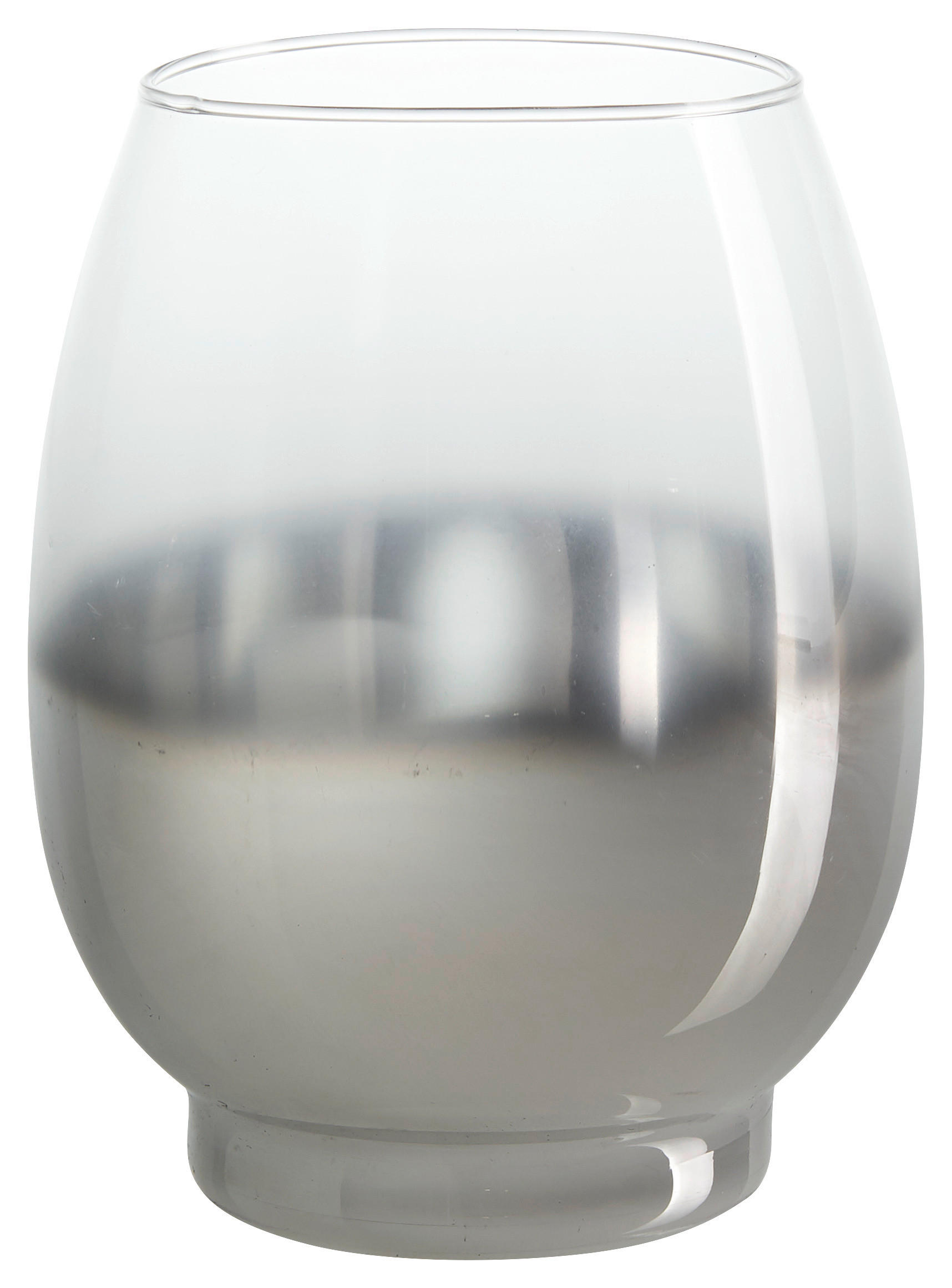 SVIETNIK  sklo - strieborná, Basics, sklo (15,4/19,5cm) - Ambia Home