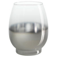 SVIETNIK  sklo - strieborná, Basics, sklo (15,4/19,5cm) - Ambia Home