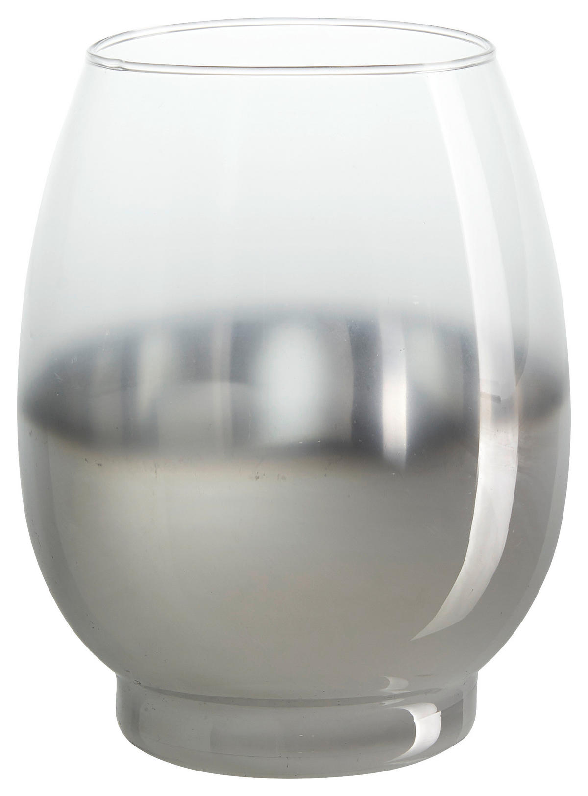 SVIETNIK  sklo - strieborná, Basics, sklo (15,4/19,5cm) - Ambia Home