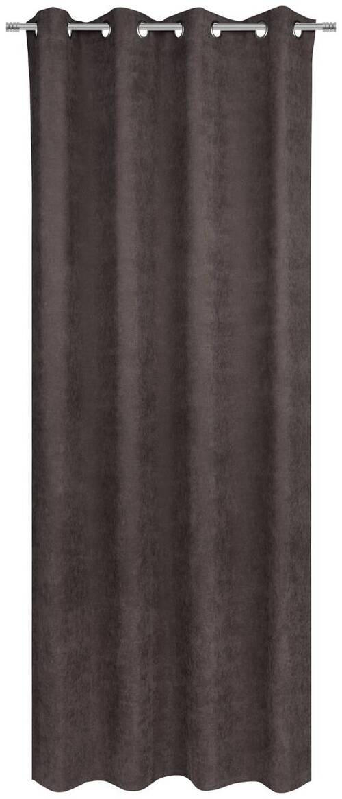 ZAVJESA S RINGOVIMA tamno siva - tamno siva, Konvencionalno, tekstil (140/245cm) - Esposa