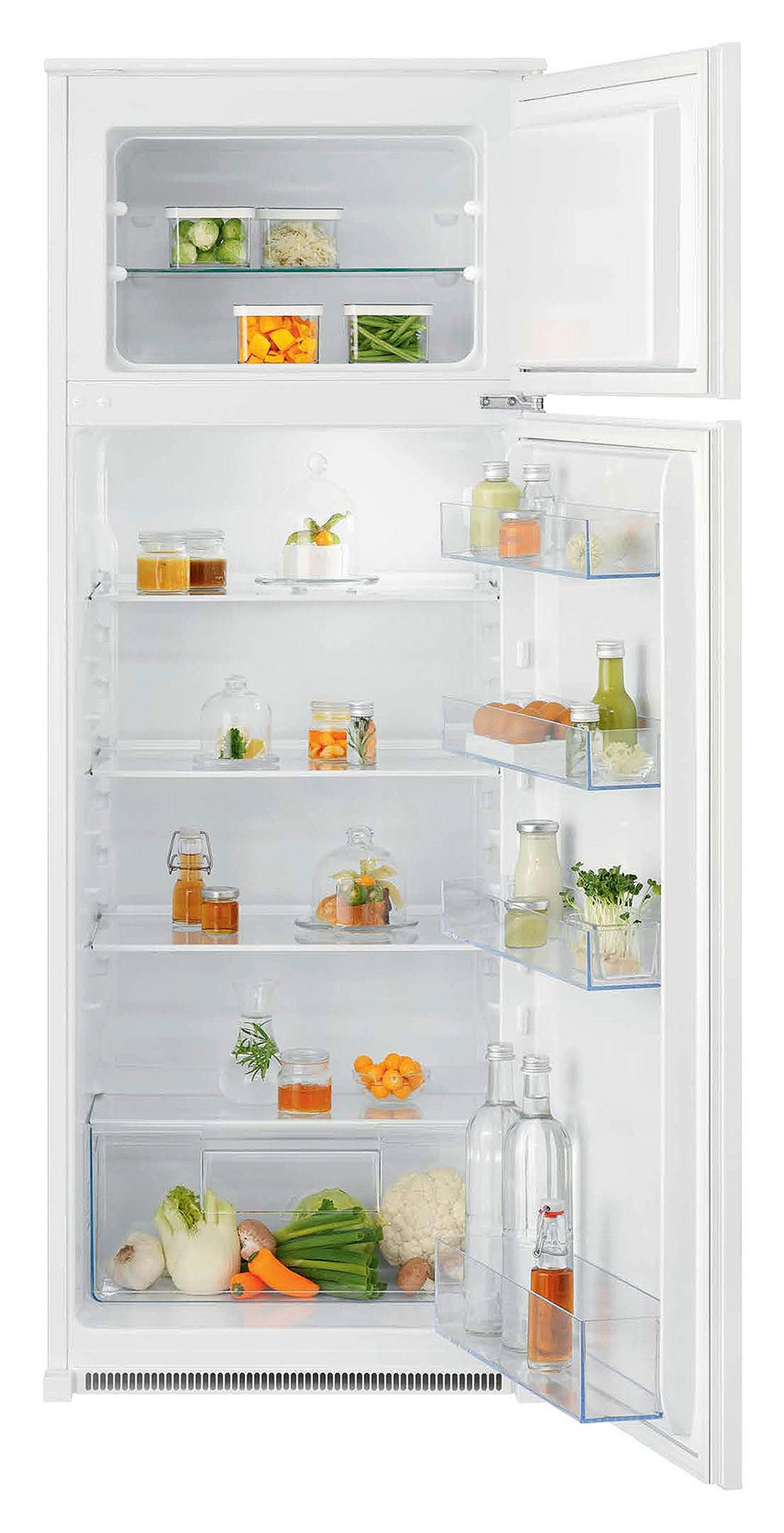 KÜHL-GEFRIER-KOMBINATION KTS5LE14S  - Weiß, Basics, Kunststoff/Metall (54,8/144,1/54,9cm) - Electrolux