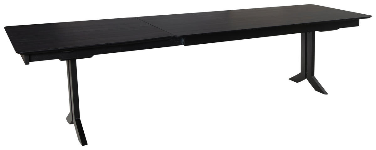 ESSTISCH in Metall, Kunststoff 200-300/100/76 cm  - Schwarz, Konventionell, Kunststoff/Metall (200-300/100/76cm) - Moderano