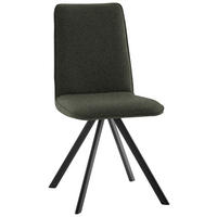 STUHL   Webstoff  Anthrazit, Schwarz  - Anthrazit/Schwarz, Design, Textil/Metall (47/92/60cm) - Cantus