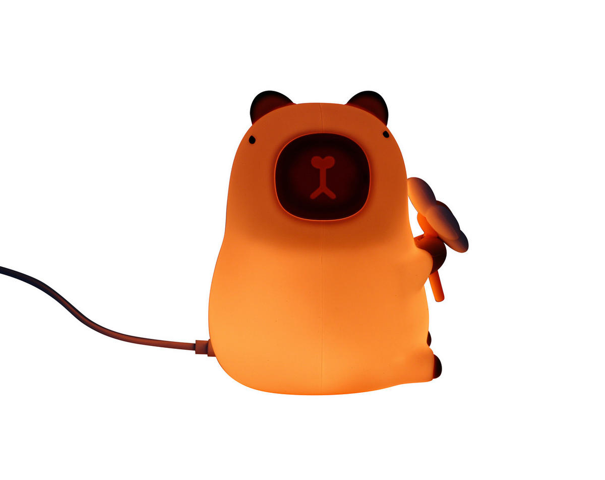 NACHTLICHT Capybara 9,2/11,1/9,1 cm   - Creme, Trend, Kunststoff (9,2/11,1/9,1cm) - Novel