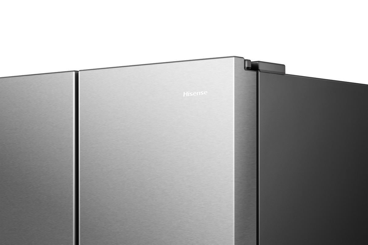 SIDE-BY-SIDE 91/179,5/73 cm RS818N4TIC  - Edelstahlfarben, Basics, Glas/Kunststoff (91/179,5/73cm) - Hisense