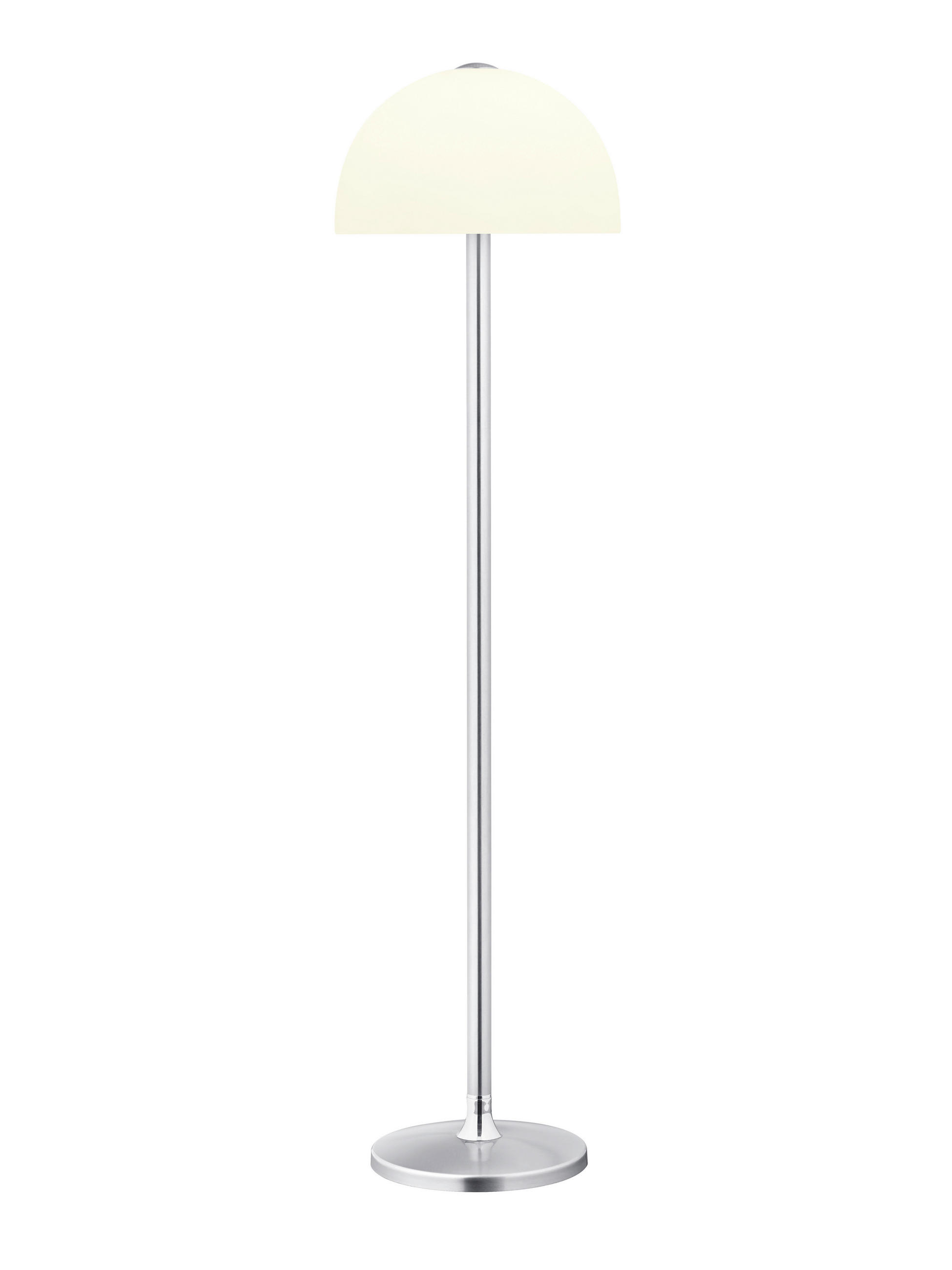 STEHLEUCHTE    - Nickelfarben, KONVENTIONELL, Glas/Metall (140cm) - Hell