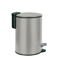 Coș De Gunoi Pentru Cosmetice metal  - platinat/negru, Basics, plastic/metal (17/23,6cm) - Kleine Wolke