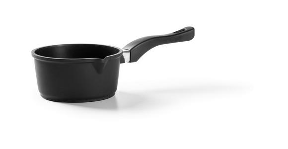 STIELKASSEROLLE Turin 1,1 L  - Edelstahlfarben/Schwarz, KONVENTIONELL, Kunststoff/Metall (16/8,5cm) - Homeware Profession.