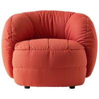 SESSEL in Struktur Orange  - Schwarz/Orange, Design, Textil (96/76/91cm) - Connubia 